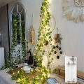 2M 20 LED Green Leaf String Light Garden Lights New Year Decorations String Lamp Wedding Thanksgiving Christmas Decoration. 