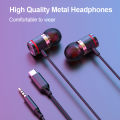 9D HIFI Heavy Bass Earphone 3.5MM AUX/Type-C Digital Chip 7.1 Surround Stereo Wired Headset With Mic Earbud For Samsung Android. 