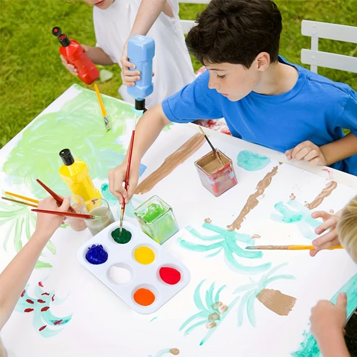 2/8/12/20/50/100%20Pcs%20White%20Plastic%20Paint%20Palette%206%20Well%20Watercolor%20Palette%20Rectangular%20Paint%20Tray%20Paint%20Mixing%20Palette%20-%20Image%205