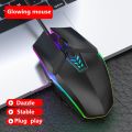 Wired Gaming Mouse 1600 DPI Optical 6 Button USB Mouse With RGB BackLight Mute Mice For Desktop Laptop Computer Gamer Mouse - 123 × 66 × 37mm. 