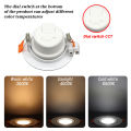1-10pcs LED Change Color 3 CCT 3000K 4000K 6000K LED Ceiling Spotlight Embedded Light 7W AC 110V 220V Adjust 90° Lighting Spot.