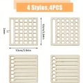 4Pcs 4 Style Speedy Spread Journal Stencils Calendar Tools Templates DIY Journals Notebook Schedule Templates for Journaling. 