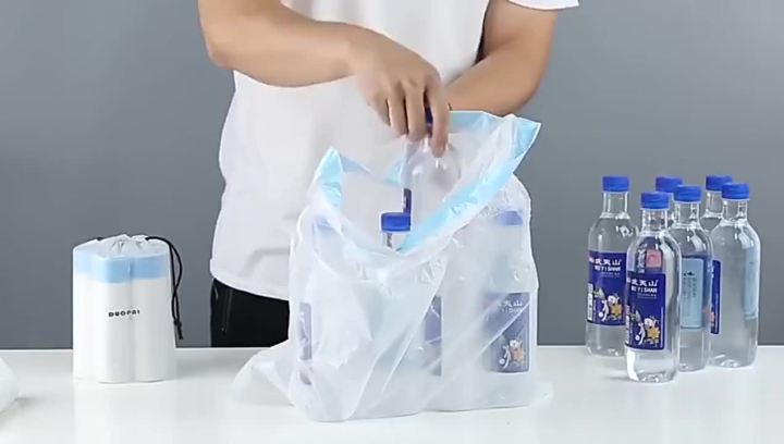 100/200PCS Thicken Scented Drawstring Disposable Garbage Bags Kitchen Storage Trash Can Liner Bags Protect Plastic Waste Bag