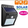 solar-powered LED wall light equipped with a motion sensor.. 