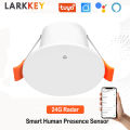 Tuya ZigBee/WiFi 24G MmWave Human Presence Sensor AC100-250V Ceiling Motion Static Detector with Luminance Monitoring Smart Life. 