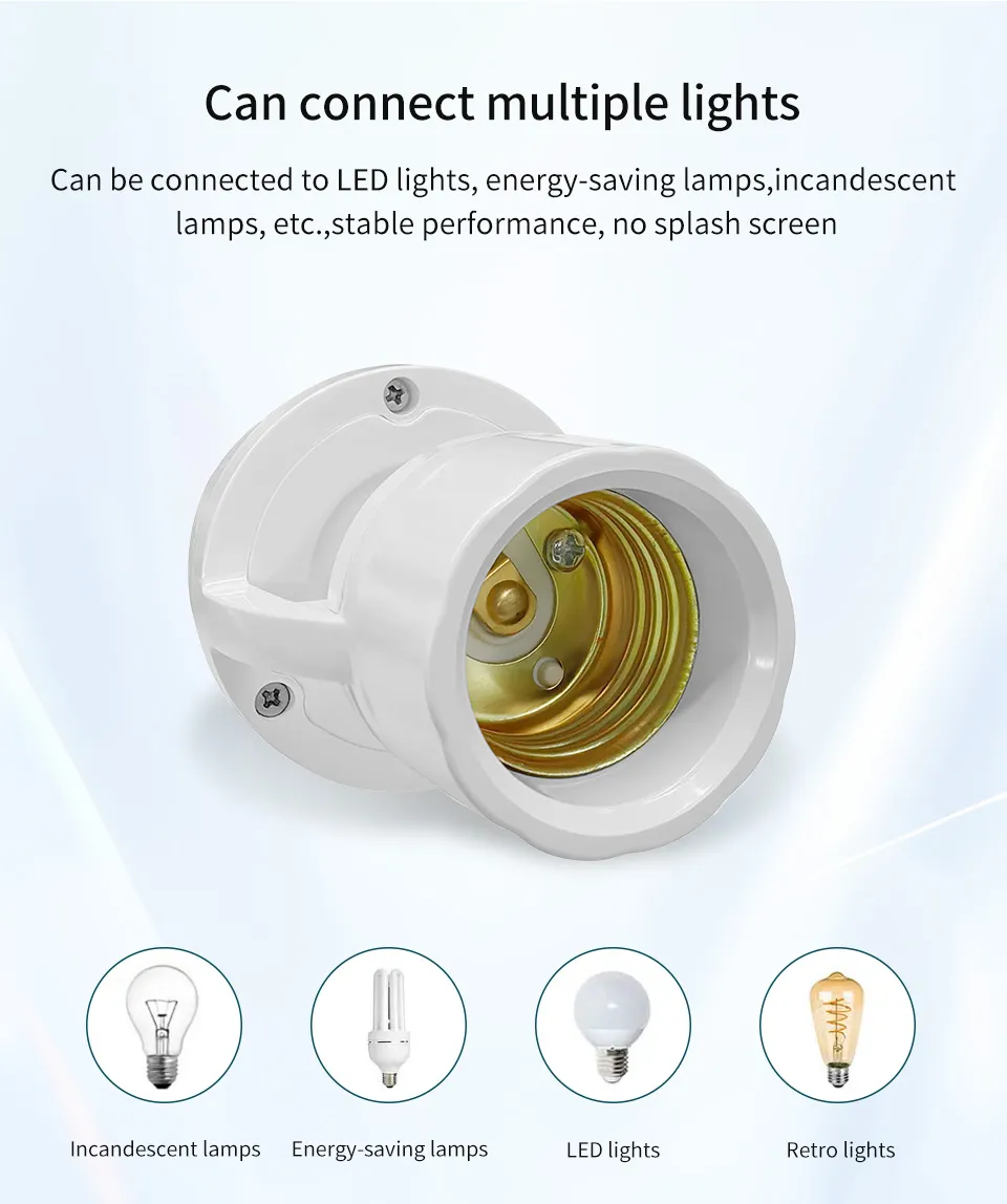 Smart E27 PIR Motion Sensor Light Switch - Wiring Details