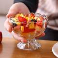 Ice Cream Bowl Glass Set of 6 Pcs Clear Glasses for Dessert Food Grade Plastic Bowl for Ice Cream Sundae Dessert Bowls. 