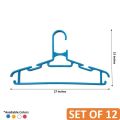 Baby Plastic Hangers (Set of 12) | Break Resistance Ultra Slim & Durable Baby Plastic Hangers - 12 Pieces | 12 Pieces Baby Clothes Hanger. 
