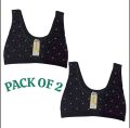 Pack of 2 - Training Bra for Teanage Girls (10- 18 Yrs)- Breathable - Strachable Bidies- 100% Orignal Product for Girls - Non Padded Non Wired..... 