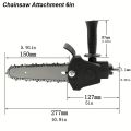 Chainsaw Adapter Electric Drill Converter Head Chain Saw Friewood Attachment Cutting Tree Woodworking Garden Pruning Tool. 