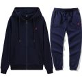 New Men's Autumn and Winter Classic Hoodie and Sweatpants, Suitable for Leisure Fitness, Warm Sports Set.
