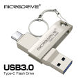 2 in 1 OTG USB-C Flash Pen Drive Metal Memory Stick Usb 3.0 Flash Disk 64GB 128GB 256G USB3.0 Dual C Pendrive.