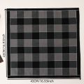 6 Packs of Men's Pure Cotton Plaid Handkerchiefs, Gentleman's Suit Flap Pocket Pants Squares, Thin Sweat Towels, Wedding and Holiday Supplies.