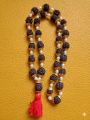 Indian Black Rudraksha Mala Fine Pure 5 Mukhi 28+1 Beads 14 Inchi - 1 Ps. 