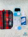 Freshlook contac lens full set green color with travel kitbox solution. 
