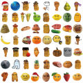 58PCS Robloxs Face Winning Smile Chicken Nugget Meme Stickers Aesthetic Phone Laptop Motorcycle Phone s Wall Sticker. 