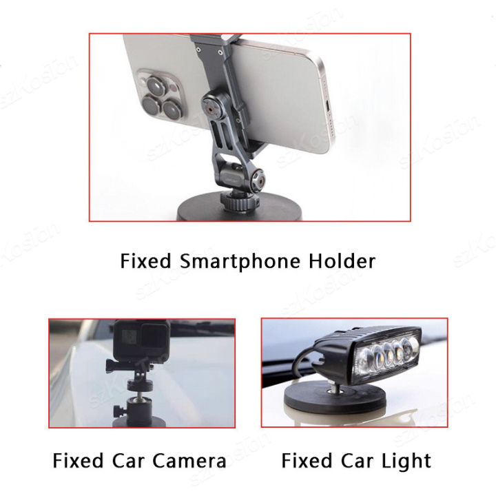 Magnetic%20Action%20Camera%20Suction%20Cup%20Mount%20Bracket%20with%201/4"%20Screw%20Ballhead%20for%20%20Insta360%20%20Smartphone%20Fill%20Light%20Stand%20-%20Image%204