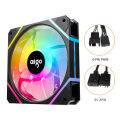 Aigo AM12PRO RGB FAN Ventoinha 120mm Pc Computer Case Fan PWM 12cm White CPU Water Cooler Silent ARGB Fans Cooling Ventilador. 