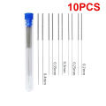 10-Piece Stainless Steel Cleaning Nozzle Kit - Window Wiper, 3D Printer Nozzle, Gas Stove, Shower Needle Unclogging Brush. 