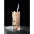 12 Reusable Clear Boba Straws, 13 mm x 10.5 in, Jumbo Hard Plastic Smoothie Straws for Bubble Tea, Popping Pearls with 2 Brush. 