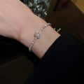 Korea Square Zircon Adjustable Bracelet for Female Simple Light Luxury Bracelets Personality Temperament Wedding Woman Jewelry. 