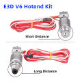 E3D V6 Hotend Kit 12V 24V 0.4MM Nozzle J-Head For 1.75mm Filament Bowden/Wade Extruder Short-range/Long-range V5 V6 Hotend Kit. 