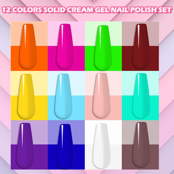 36%20Colors%20Gel%20Coating%20Nail%20Art%20Kit,%20Solid%20Glue%20Coating%20Gel%20-%20Image%202