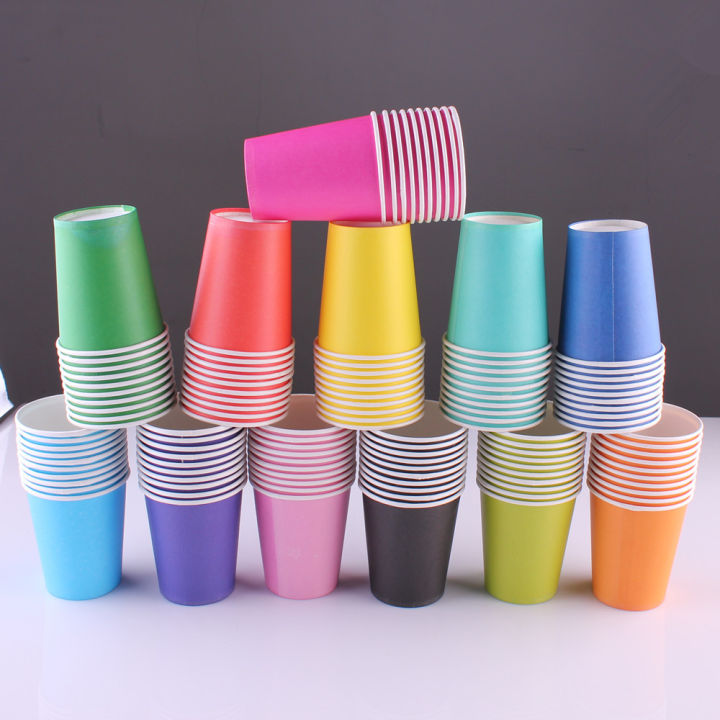 1/5/10/20PCS%209%20Oz%20250ml%20Solid%20Thick%20Paper%20Cup%20Disposable%20Cup%20Wedding%20Birthday%20Party%20Holiday%20Disposable%20Tableware%20-%20Image%204