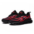 2024 Fashion Running Shoes Men Flame Printed Sneakers Knit Athletic Sports Blade Cushioning Jogging Trainers Lightweight. 