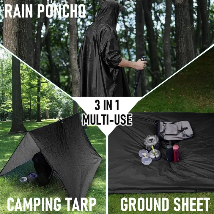 Waterproof%20Rain%20Poncho%20Lightweight%20Hooded%20Rain%20Coat%20Picnic%20Mat%20Blanket%20Sun%20Shelter%20for%20Outdoor%20Camping%20Hiking%20Cycling%20Climbing%20-%20Image%203
