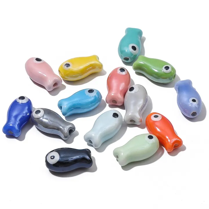 10PCS%20Retro%20Small%20Fish%20Beads%20Charms%20Ceramic%20Spacer%20Loose%20Beads%20For%20Jewelry%20Making%20Crafts%20Handmade%20DIY%20Bracelet%20Accessories%20-%20Image%205