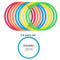 Outdoor Kids Funny Physical Training Sport Toys Lattice Jump Ring Set Game with 10 Hoops 10 Connectors for Park Play Boys Girls. 
