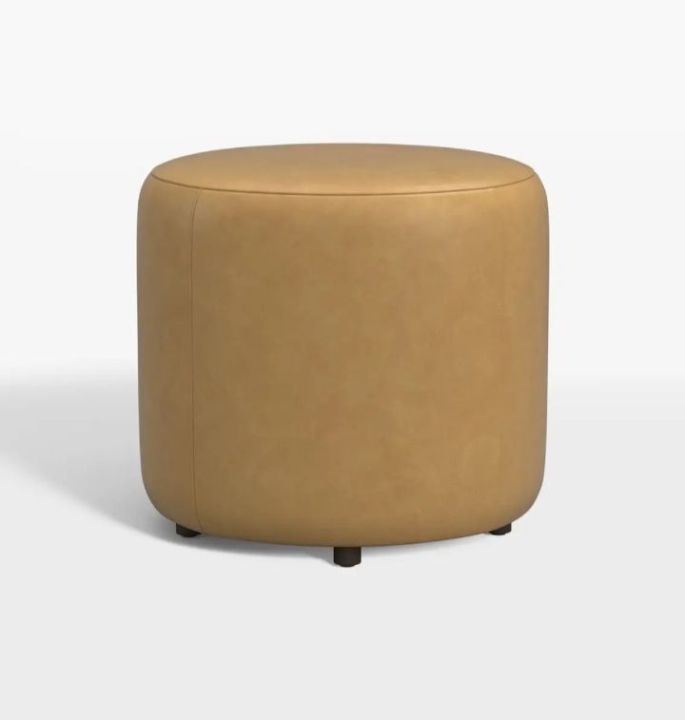 18"%20Worley%20Round%20Leather%20Ottoman%20Stool%20-%20Image%203