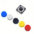 25Pcs 12*12*7.3MM Micro Switch Button Switch Momentary Tactile Push Button Switchs Circular 5 Colors Cap Kit DIY For Arduino. 