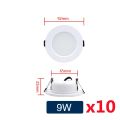 10Pcs/Lot LED Downlight Recessed Ceiling Lamp DC12V 24V 5W 9W 12W 15W 18W Cold White/Warm White Led Spotlight AC110V 220V. 