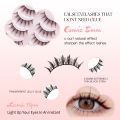 5 Pairs Manga Lashes Soft Natural Long False Eyelashes Anime Wispy Strip Lashes For Korean Doll Eye Makeup Look. 