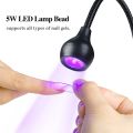 LED UV Light for Drying Nail Polish Gel Clip-On Flexible Desk Mini USB Nail Lamp Portable Nail Dryer Manicure Salon Tools. 