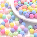 6/8/10/12/14mm Mix Matte Acrylic Macaroon Spacer Beads Loose Jewelry Round Bead For Making Bracelet Necklace Earring Diy Jewelry.
