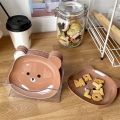 🐻Bear plate🐻Lovely cartoon pattern plastic dish multipurpose dish/food Cup 1 pc✨Ready to ship✨. 