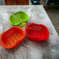 Plastic Baby Basket With Double Handle, Carry Small Storage Basket 1 Pcs. 