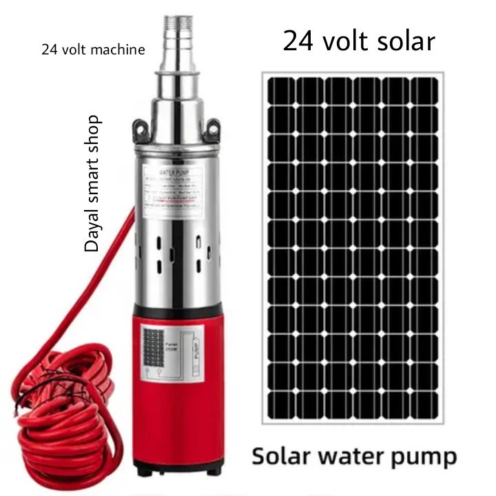 100% copper Rutanpum deep well 24volt 250w solar water pump 50 matter head agriculture  solar powered submersible water pump 
​Rutanpum 250w 24v solar pump