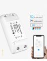 Tuya Smart Mini WiFi Smart 10A Switch Breaker Module Timer Relay Voice Wireless Remote Control for Alexa. 