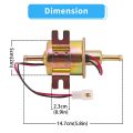 12V/24V Universal Electric Fuel Pump Low Pressure Bolt Fixing Wire Diesel Petrol HEP-02A For Car Carburetor Motorcycle ATV. 
