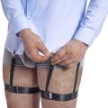 1Pair Elastic Mens Shirt Stays Striped Suspenders Straps Anti-skid Belt Garters Nylon Adjustable Shirt Holders For Male. 