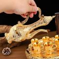 Arabic Hip flask Tray set Tea Coffee Cup Drinking Set for Home and Wedding Decoration. 