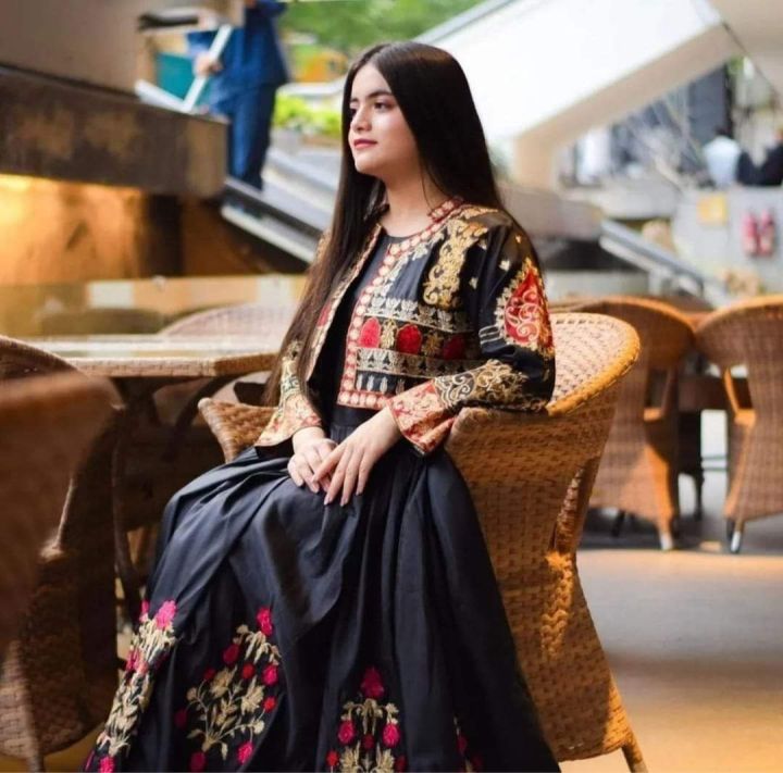 Fancy jacket Maxi 3pc Embroidered jacket + Embroidered maxi+ trouser Fine quality stitching Fine Stuff