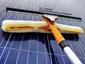 Solar cleaning brush 20 foot Solar Panels Cleaner with 7ft to 20ft Long Aluminum Extendable Rod with Wiper & Cleaning Duster. 