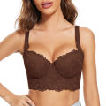 FallSweet Push Up Bra Add One Cup Underwire Corset Top Bustier  Bras for Women Longline Bralette. 