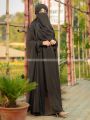 khimer abaya Black hijab with long eound Niqab. 