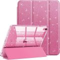 For iPad 11th 12th A19 Case 10th Gen With Pencil Holder Funda iPad Air 11 13 M4 pro 11 12.9 4 5 10.9 10.2 Smart Glittering Cover.